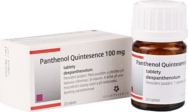 PANTHENOL QUINTESENCE 100MG neobalené tablety 20