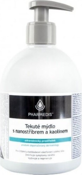 Pharmedis Tekuté mýdlo s nanostříbrem a kaolinem 500 ml