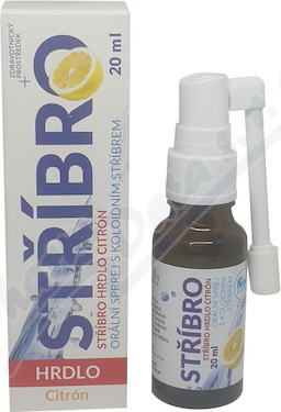 STŘÍBRO Hrdlo koloid.Ag10 orální sprej citron 20ml