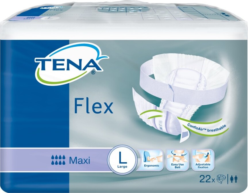 TENA Flex Maxi Large - Inkontinenční kalhotky s páskem na suchý zip (22ks)