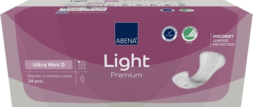ABENA LIGHT ULTRA MINI 0 Inkontinenční vložky 24 ks