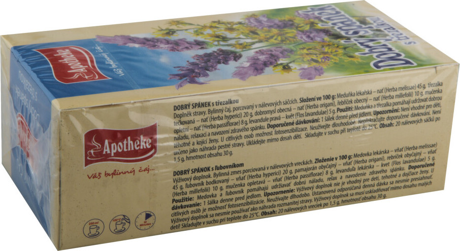 Apotheke Na dobrý spánek s třezalkou 20x1.5g