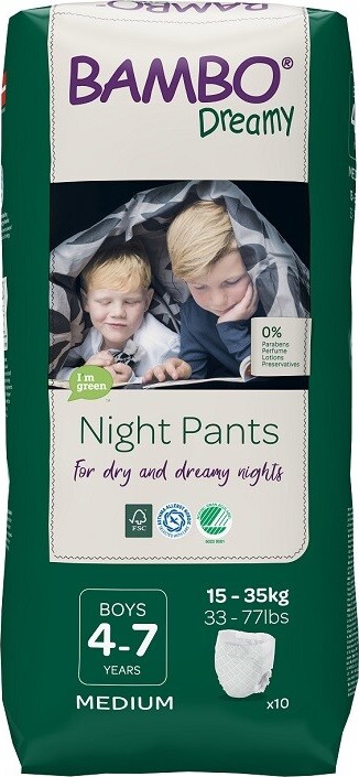 BAMBO DREAMY NIGHT PANTS 4-7 BOY KALHOTKY ABSORPČNÍ NAVLÉKACÍ DĚTSKÉ