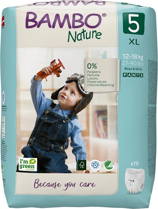 BAMBO NATURE PANTS 5 KALHOTKY ABSORPČNÍ NAVLÉKACÍ DĚTSKÉ