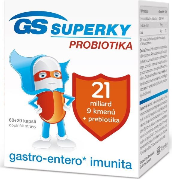 GS Superky probiotika cps.60+20 ČR/SK - balení 2 ks