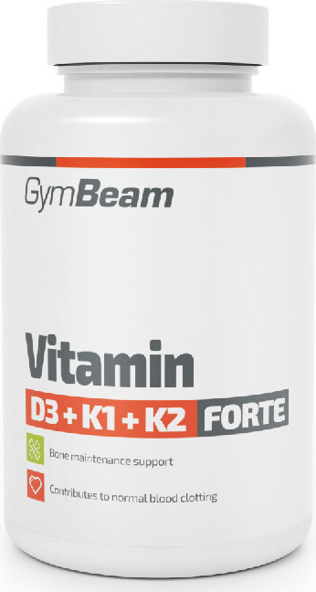 GymBeam Vitamin D3+K1+K2 Forte 120 kapslí