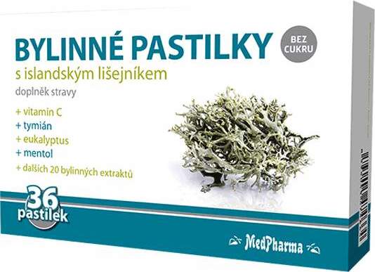 MedPharma Bylinné pastilky islandský lišejník 36ks