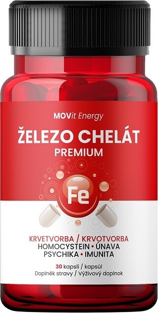 MOVit Železo Chelát Premium cps.30