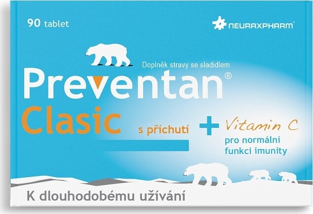 Preventan Clasic s příchutí 90 tablet