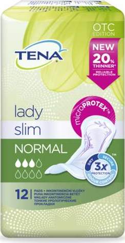 TENA Lady Slim Normal - Inkontinenční vložky (12ks)