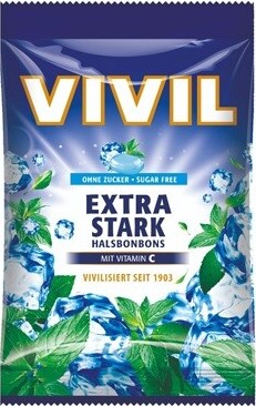 Vivil Extra silný mentol+vit.C bez cukru 60g