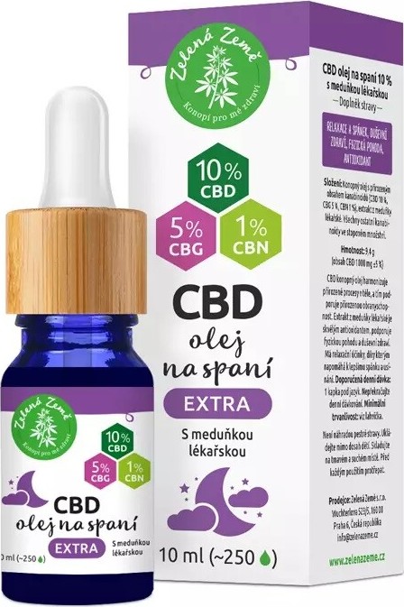 Zelená Země CBD olej na spaní EXTRA 10ml