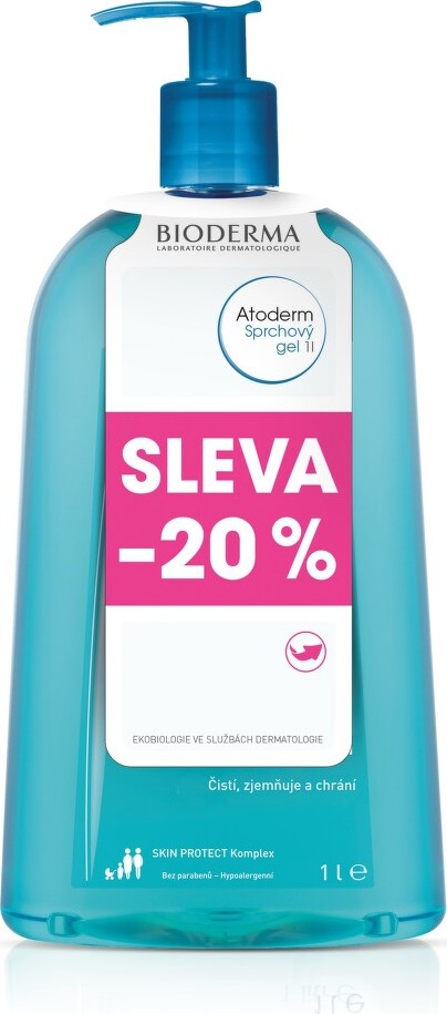 BIODERMA Atoderm sprchový gel 1 l akce