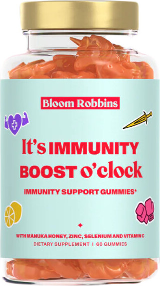 Bloom Robbins It's IMMUNITY BOOST o'clock - vitamíny na podporu imunity s manuka medem gumídci 60ks
