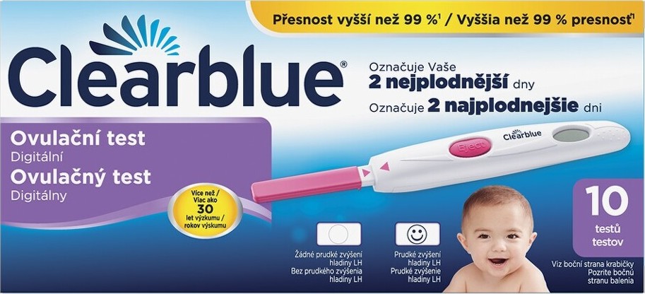 Glynn Aesthetics Clearblue digitální ovulační test 10 ks