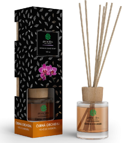 Green idea Ratanové vonné tyčinky Černá orchidej 100ml