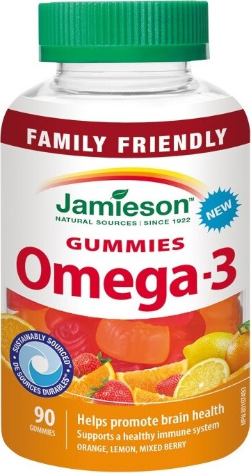 JAMIESON Omega-3 Gummies želatinové pastilky 90ks