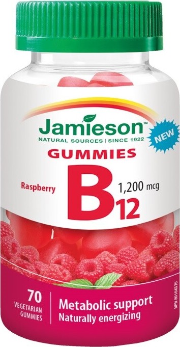 JAMIESON Vitamín B12 Gummies 1200mcg želatinové pastilky 70ks