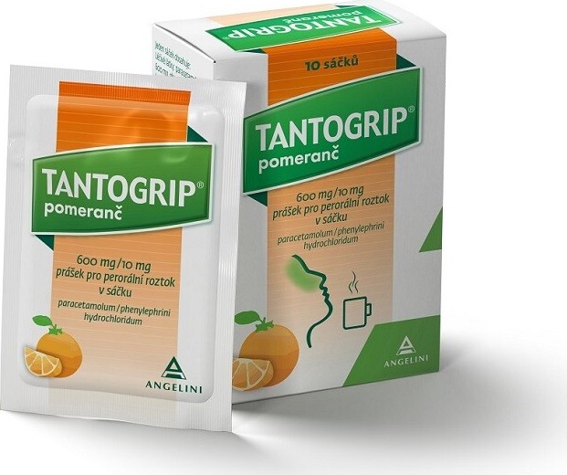 TANTOGRIP POMERANČ 600MG/10MG POR PLV SOL SCC 10