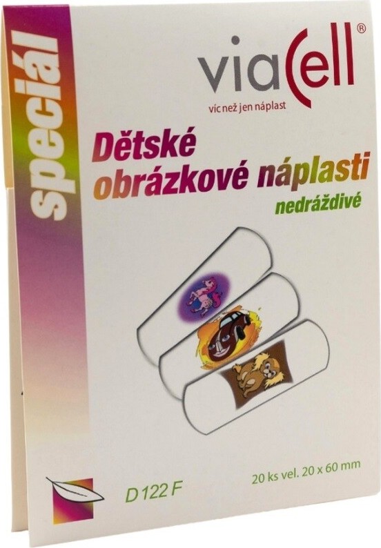 Viacell D122F dětské obrázkové náplasti 20x60mm 20ks