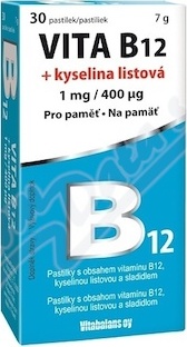 Vita B12 + kyselina listová 1 mg-400mcg 30 tablet