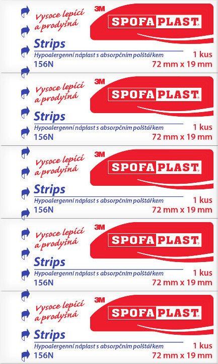 3M Spofaplast 156N Strips 72x19mm 5ks