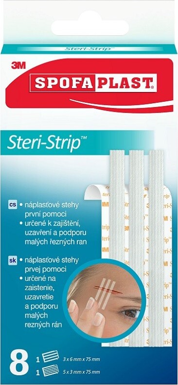 3M Spofaplast 801 Steri-Strip náplasťové stehy 8 ks