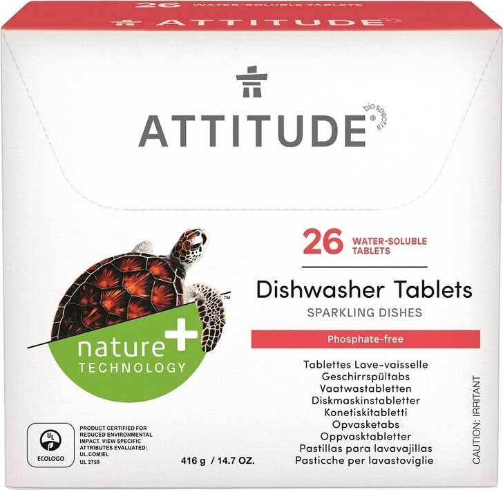 ATTITUDE Tablety do myčky bez fosfátů 26ks