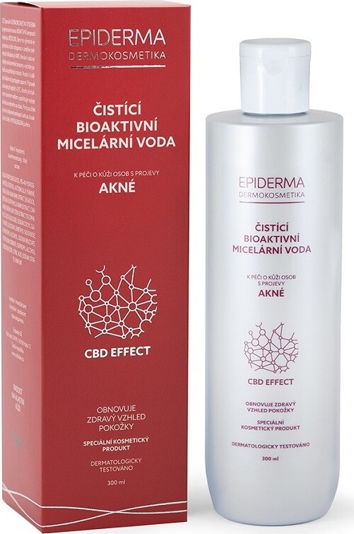 EPIDERMA bioaktivní CBD micelární voda při akné 300 ml