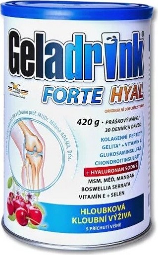 Geladrink FORTE HYAL práškový nápoj višeň 420g