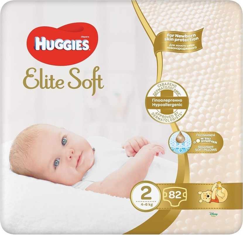 HUGGIES Elite Soft 2 4-6kg 82ks