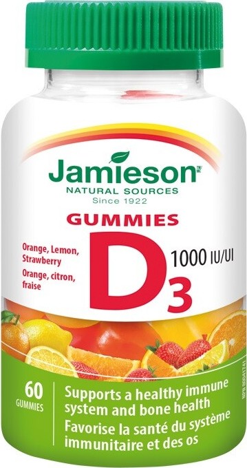 JAMIESON Vitamín D3 1000 IU želatinové pastilky 60ks