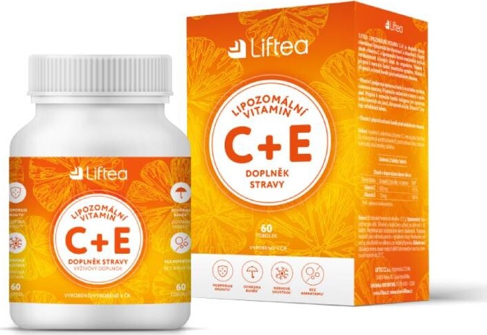 LIFTEA Lipozomální vitamín C+E tob.60