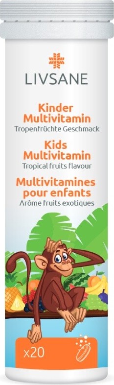 LIVSANE Šumivé tablety Multivitamín pro děti 20 ks