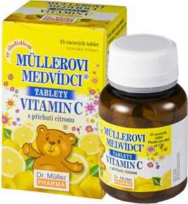 Müllerovi medvídci s vitaminem C a příchutí citronu 45 tablet