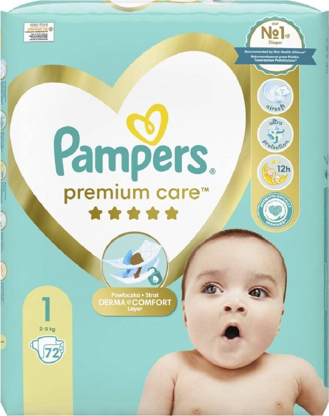 Pampers Premium Care plenky velikost 1 72ks