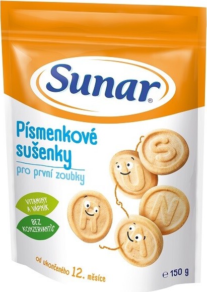 Sunar dětské sušenky písmenkové 150 g