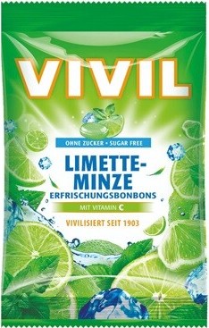 Vivil Limetka-peprmint + vitamin C bez cukru 120g