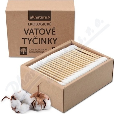 Allnature Ekologické vatové tyčinky 200ks