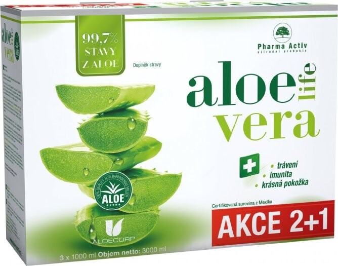 AloeVeraLife 3x1000ml + LIPO vitamin C 15 sáčků