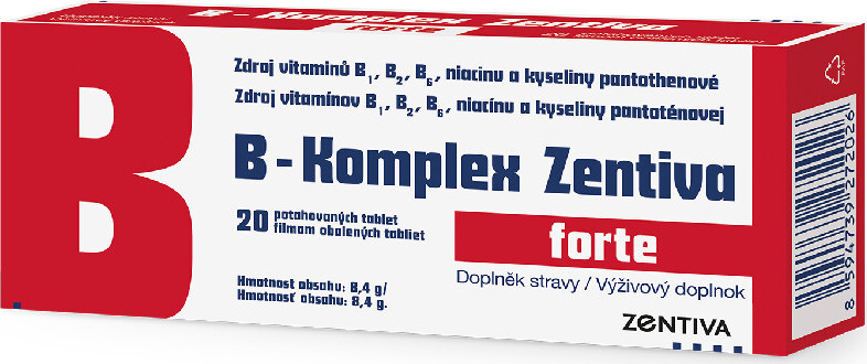B-Komplex Zentiva forte 20 potahovaných tablet