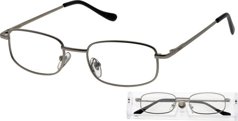Brýle čtecí American Way +2.50 šedé/hnědé v etui