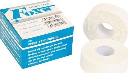 FOX SPORT TAPE tejp.páska porézní 2.5cmx13.8m 2ks