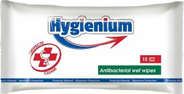 Hygienium Antibakteriální vlhčené ubrousky 15ks