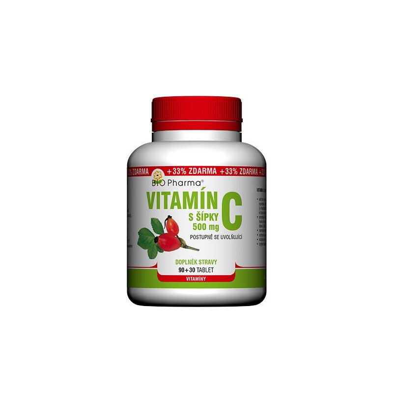 Kwik Enterprise Vitamín C 500 mg s šípky prodl.účinek 120 tablet