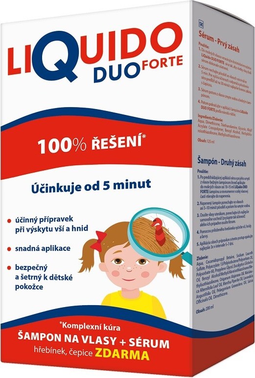 LiQuido DUO Forte šampon na vši 200ml + sérum