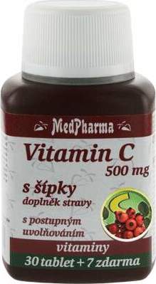 MedPharma Vitamín C 500mg s šípky tbl.37 prod.úč.