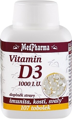 MedPharma Vitamin D3 1000 IU 107 tobolek