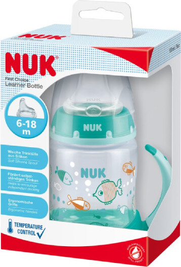 NUK láhev na učení s kontrolou teploty 150ml 6-18m