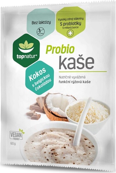 Probio kaše kokos s belgickou čokoládou 60g TOPNATUR